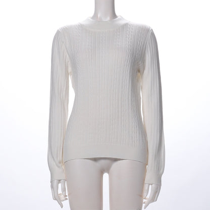 ハイネックリブニット