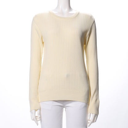 太リブラウンドネックニット