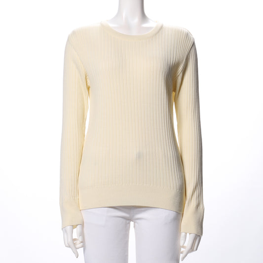 太リブラウンドネックニット