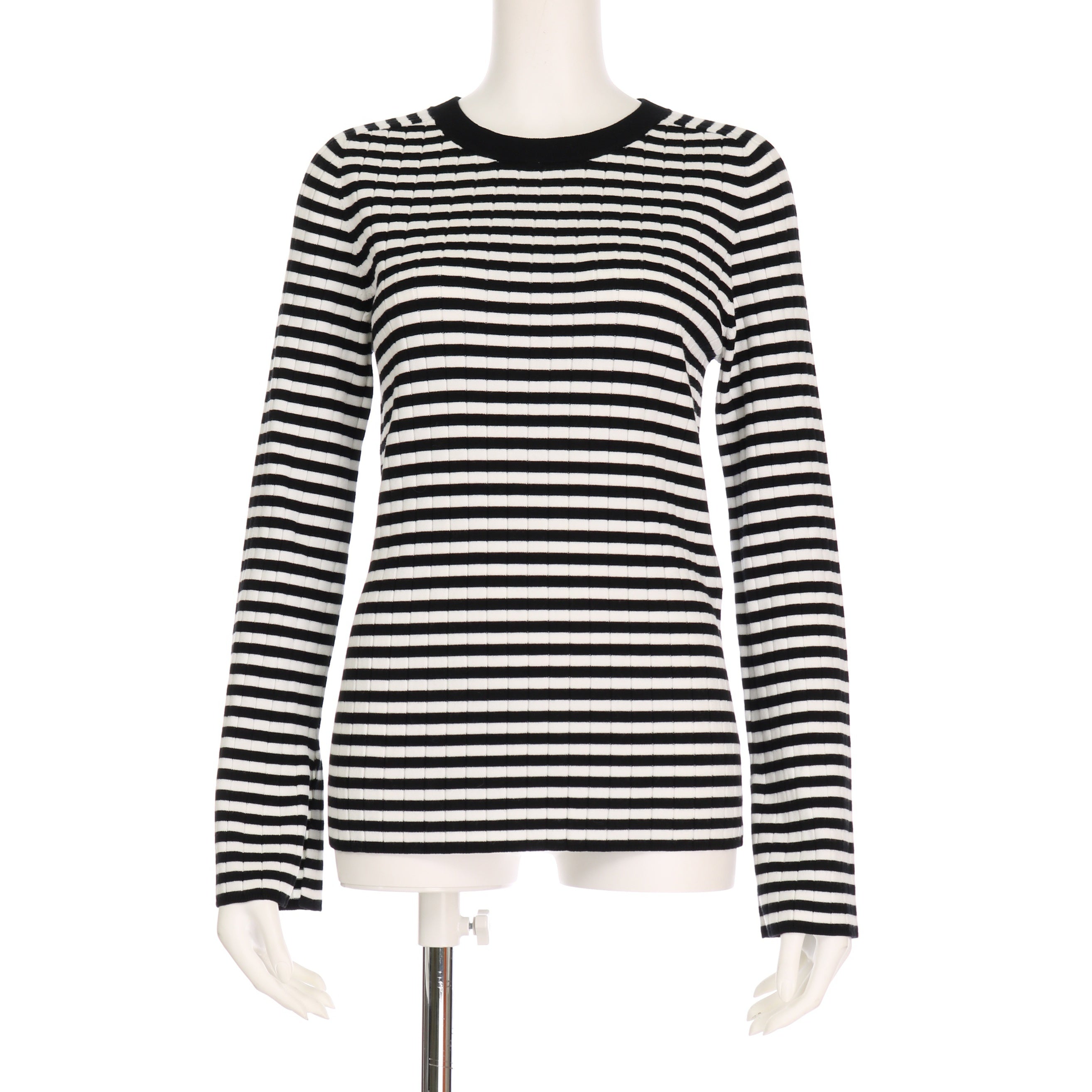 袖スリットリブニット