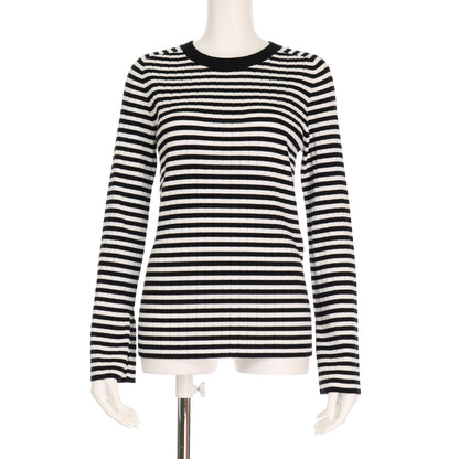 袖スリットリブニット