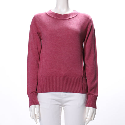 シンプルラウンドネックニット