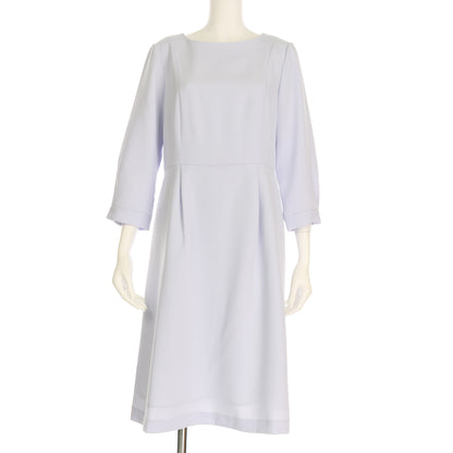 シンプルウエスト切り替えタックフレアワンピース