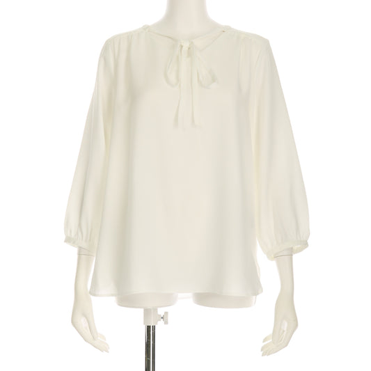 フロント細リボンボウタイブラウス