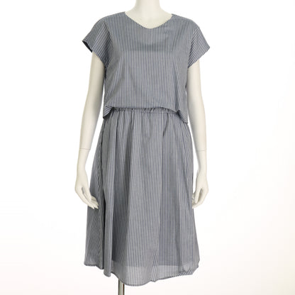 ストライプ柄セットアップ風ワンピース