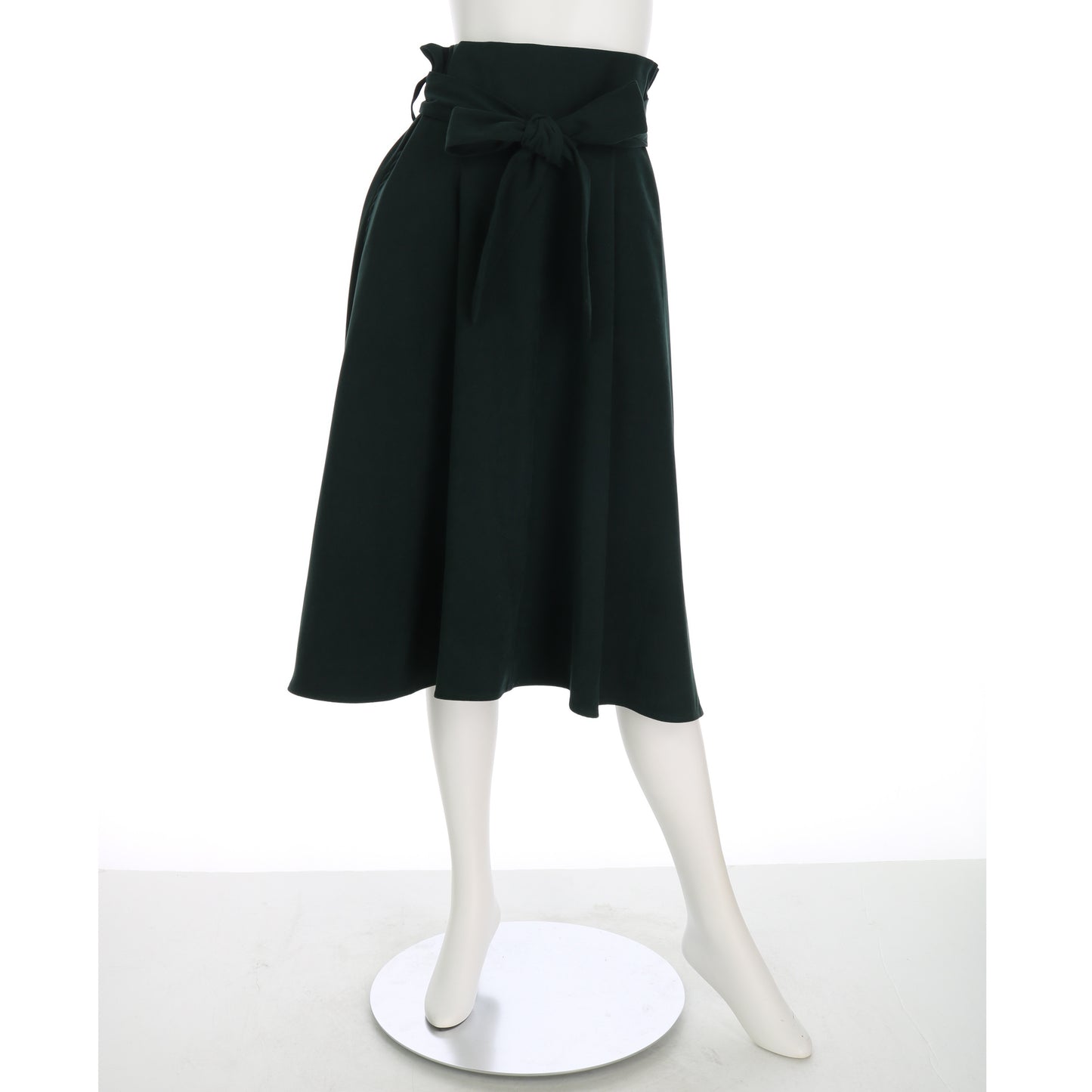 リボンベルト付きフレアスカート