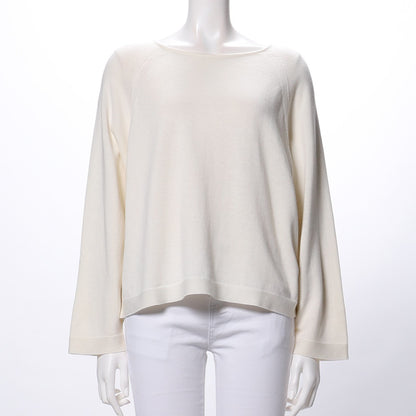 ラウンドネック長袖ニット