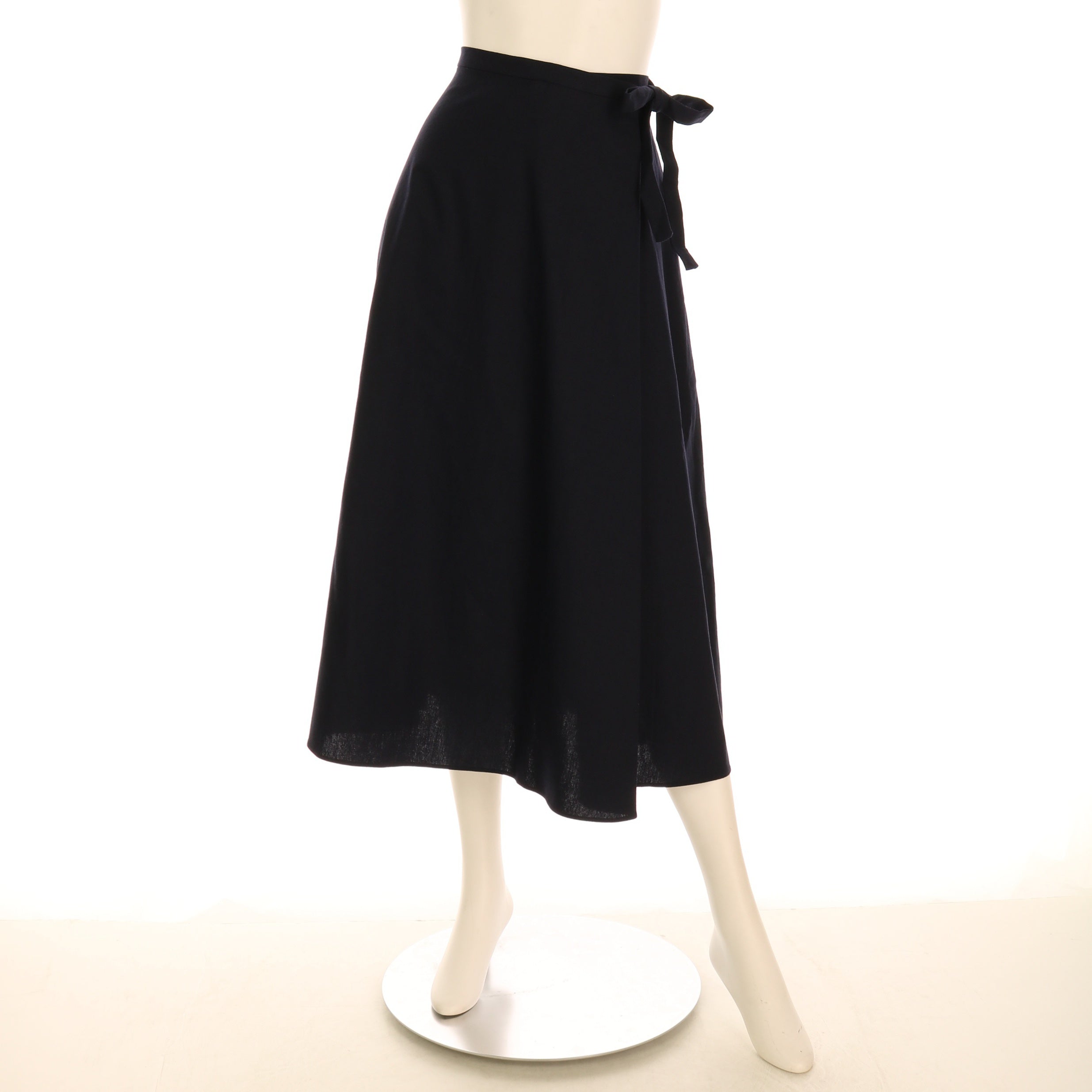 リボンベルト付きAラインスカート