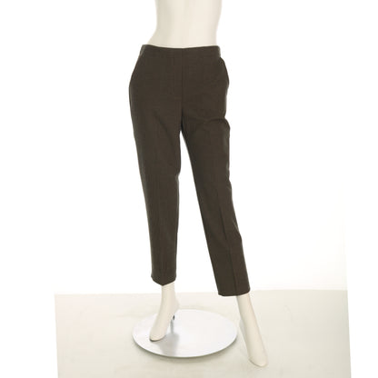 ウエストゴムチェック柄テーパードパンツ