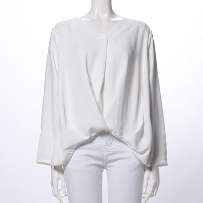 とろみ長袖ブラウス