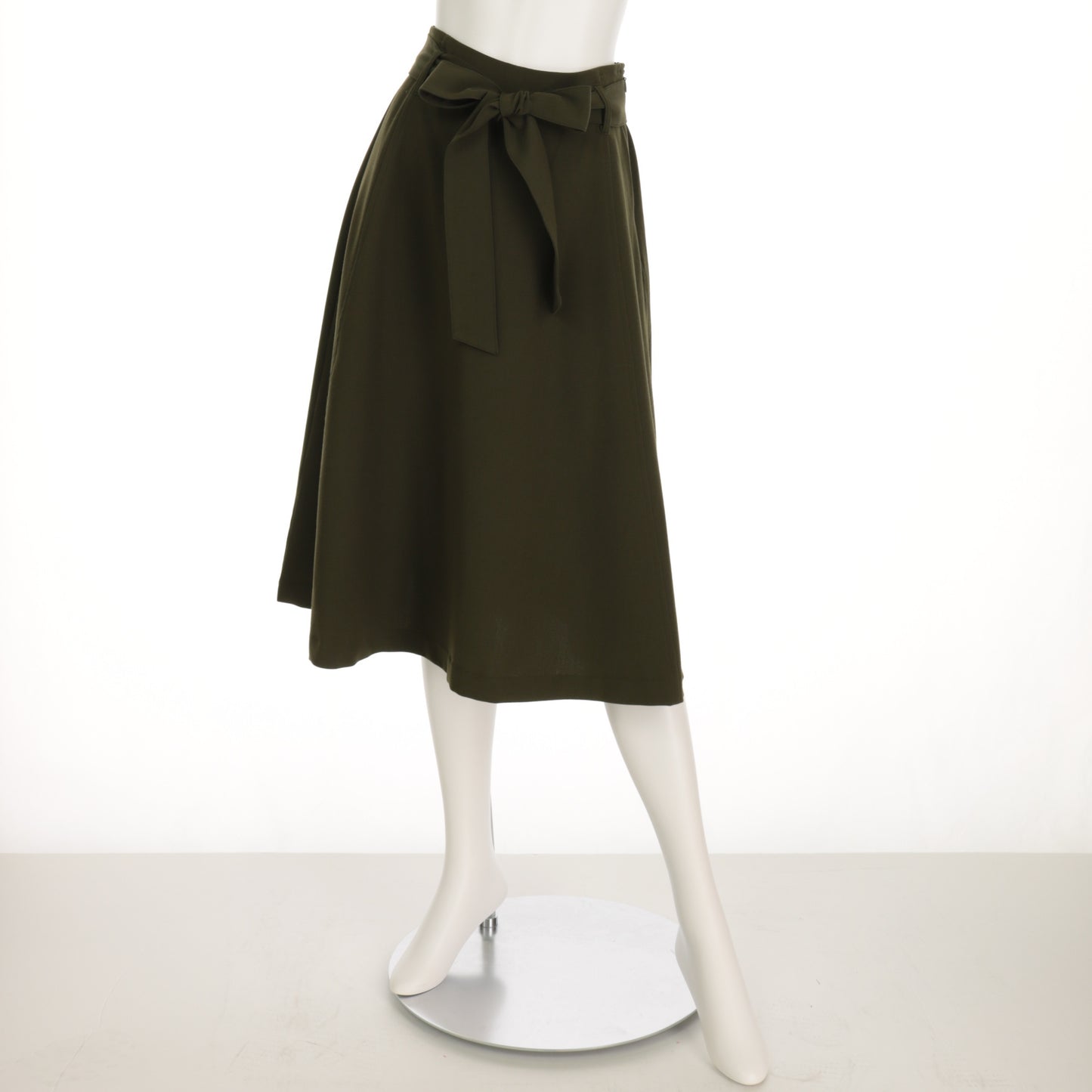 共布ベルト付きフレアスカート