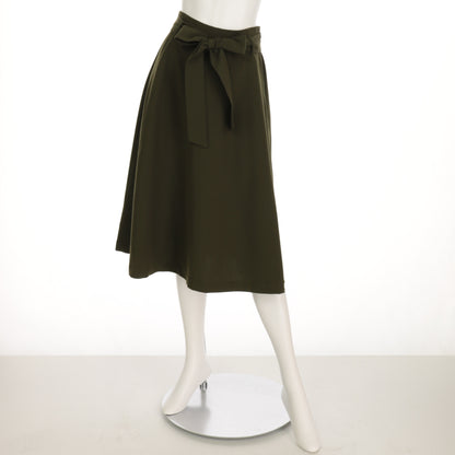 共布ベルト付きフレアスカート