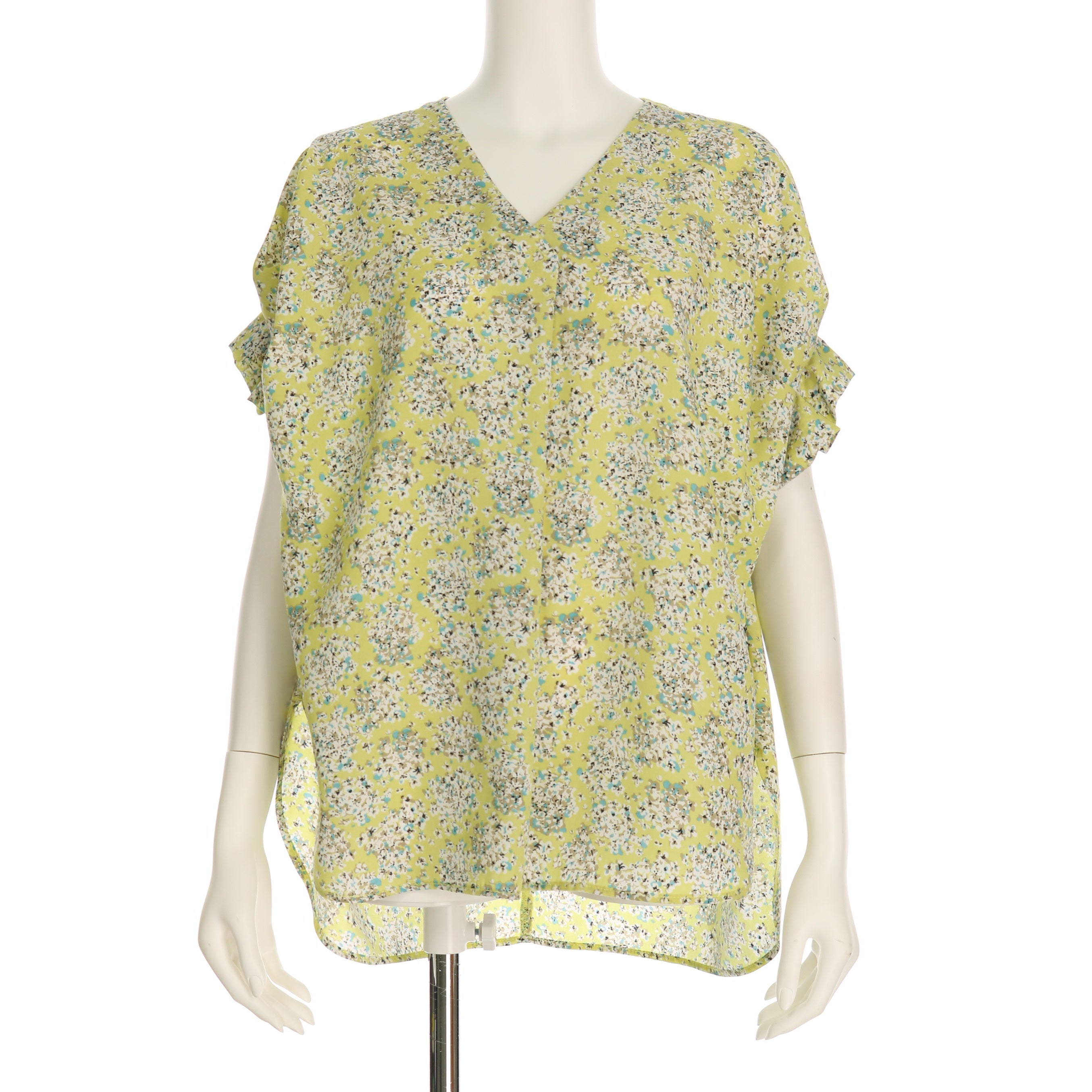 ソフトフラワープリント花柄ブラウス