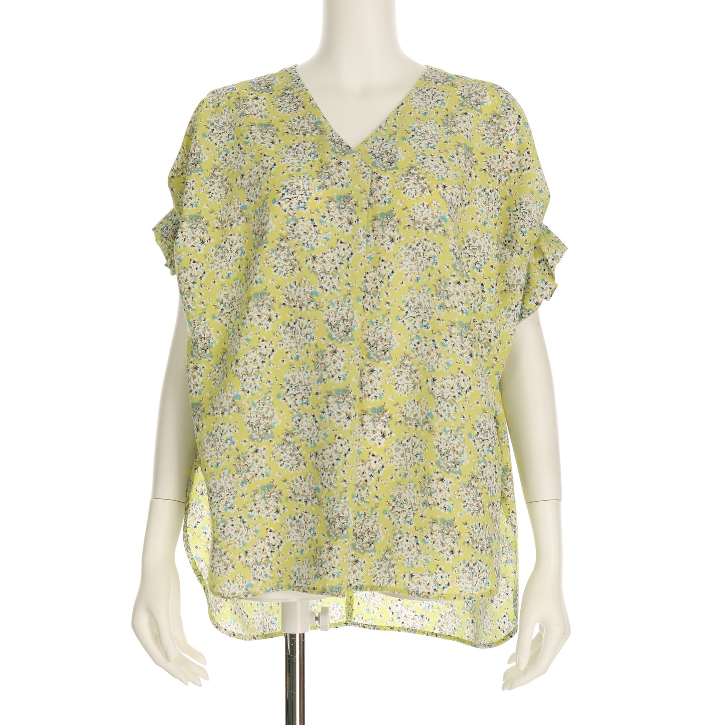 ソフトフラワープリント花柄ブラウス