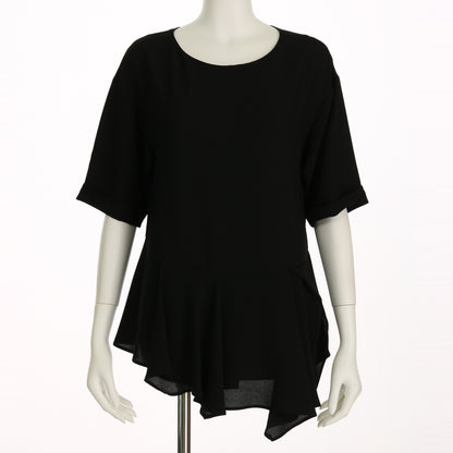 アシンメトリー裾ブラウス