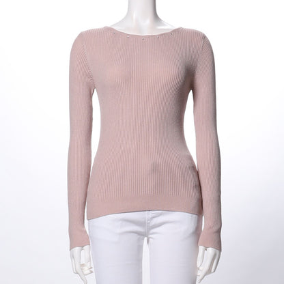 ストーン付きリブニット