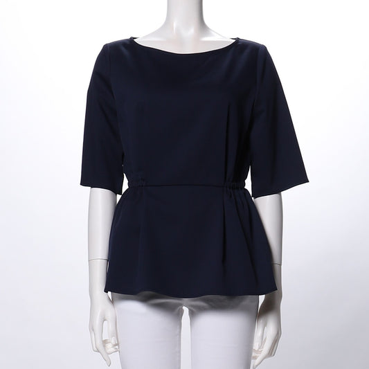 ボートネックペプラムブラウス