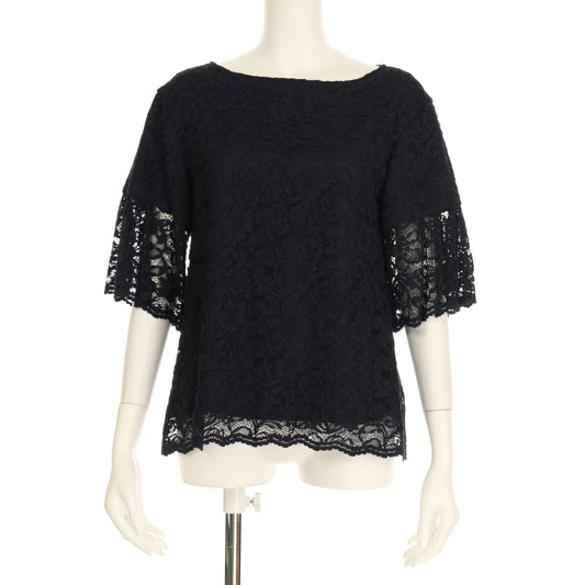 総レースフレアスリーブブラウス