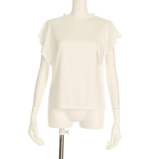 ラメ入りハンカチーフスリーブカットソー