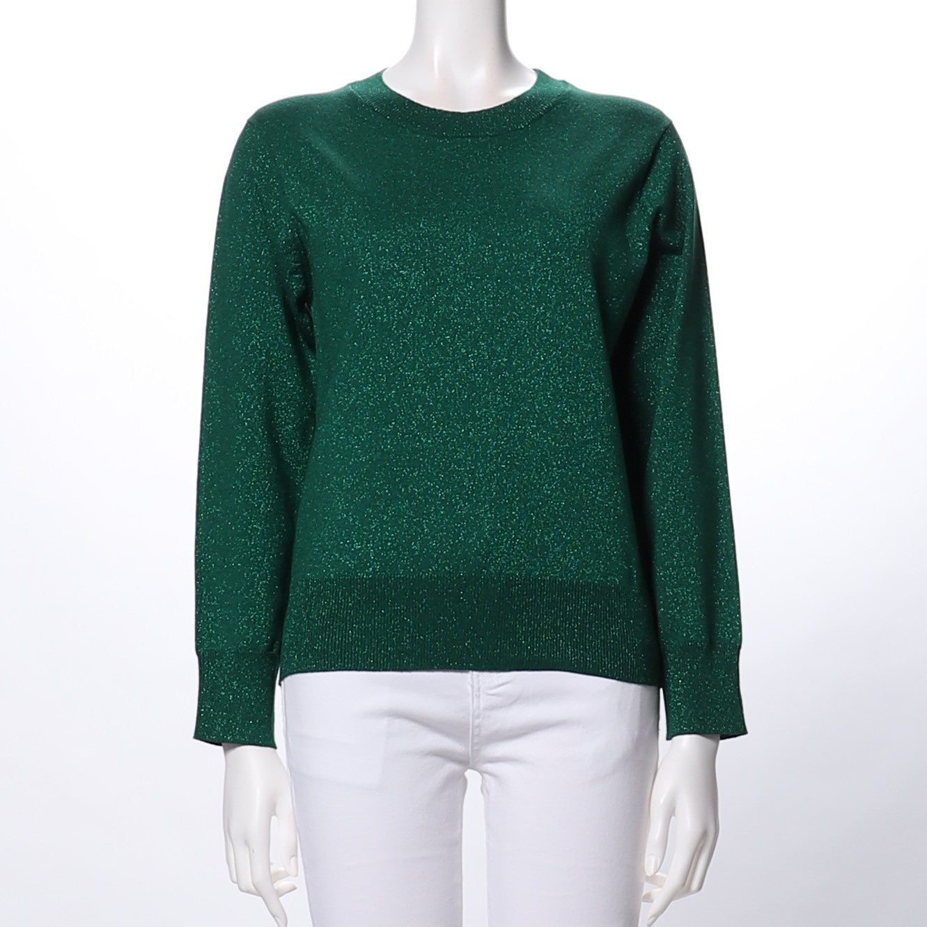 ラメ感のある長袖ニット