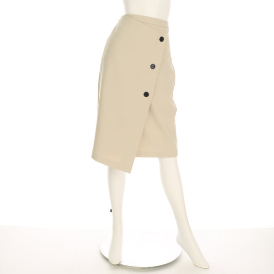 ラップ風フロントボタンタイトスカート