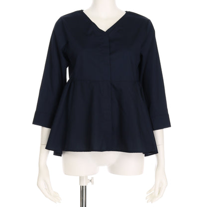 Vネックペプラムブラウス