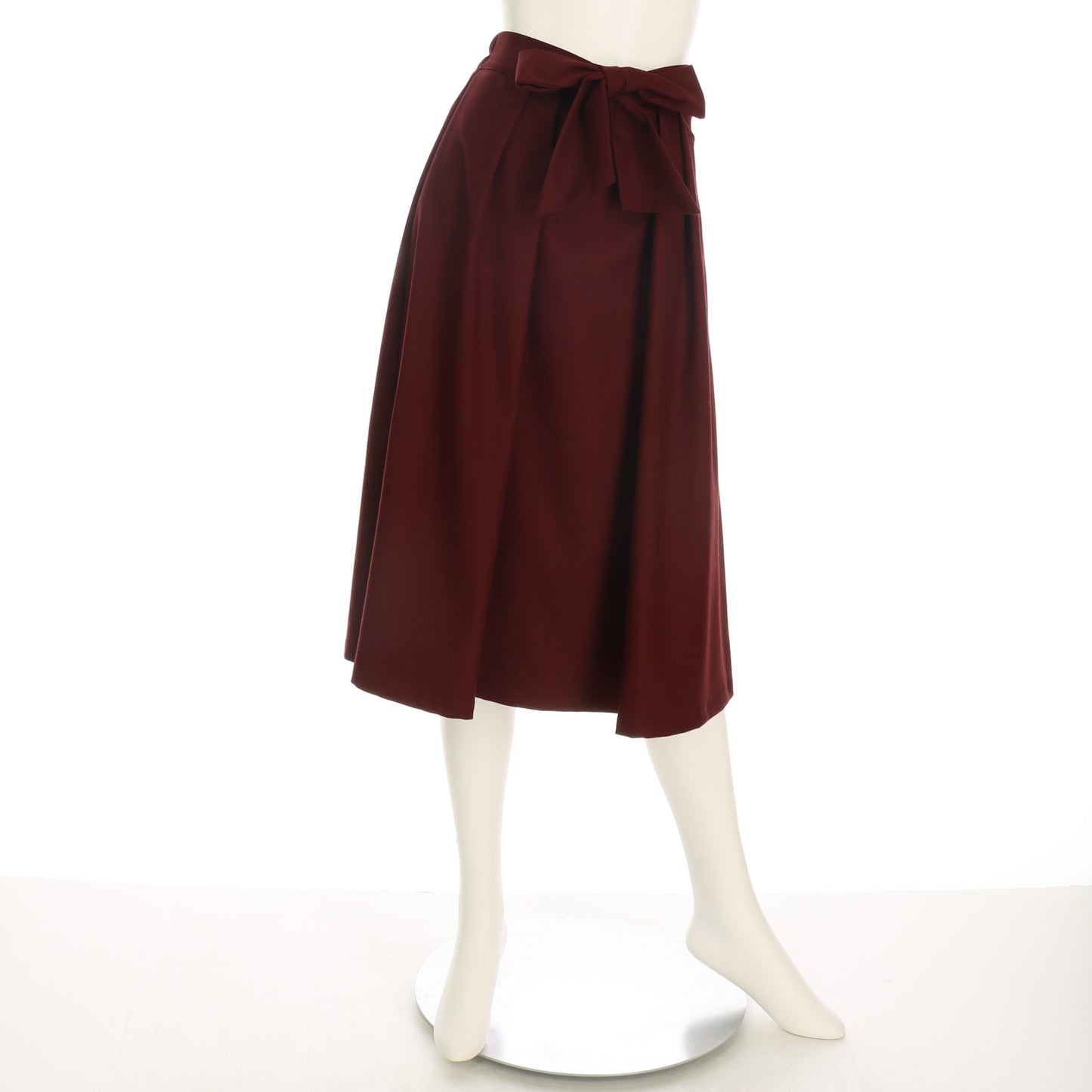 ウエストリボンタック入りフレアスカート