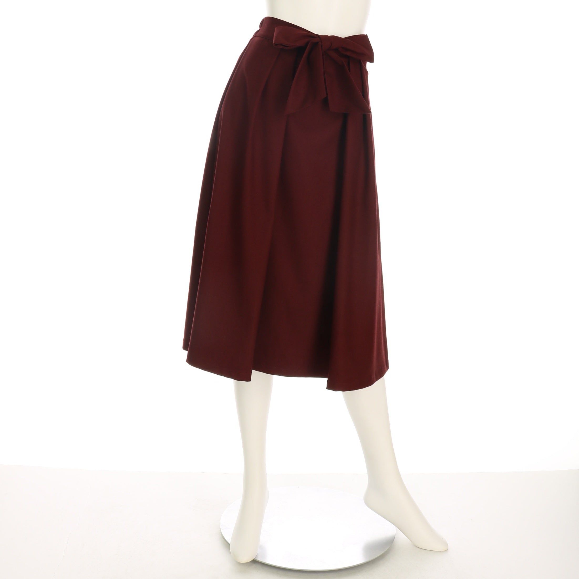 ウエストリボンタック入りフレアスカート