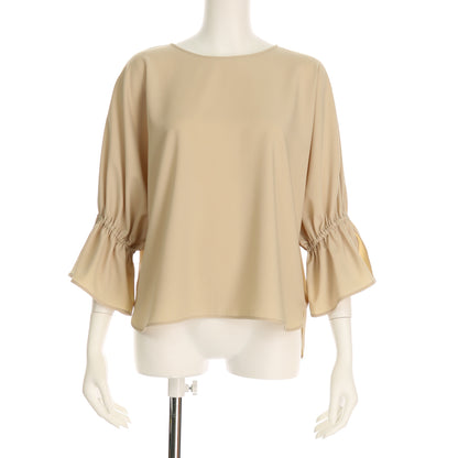 バックボタンフレア袖ドルマンスリーブブラウス