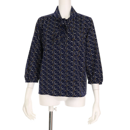 ボウタイネックブラウス