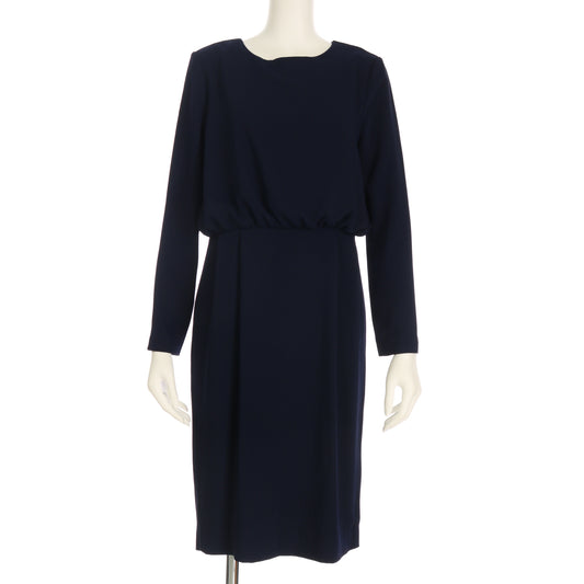 ウエスト切り替えデザインIラインワンピース