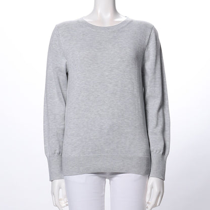 長袖ラウンドネックニット