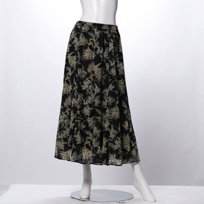 ガーデンフラワー柄フレアスカート
