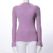 ハイネック長袖ニット