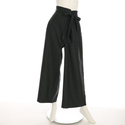 サイドリボンラップ風ワイドパンツ