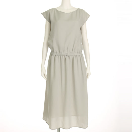 ウエスト切替え浅めVネックワンピース