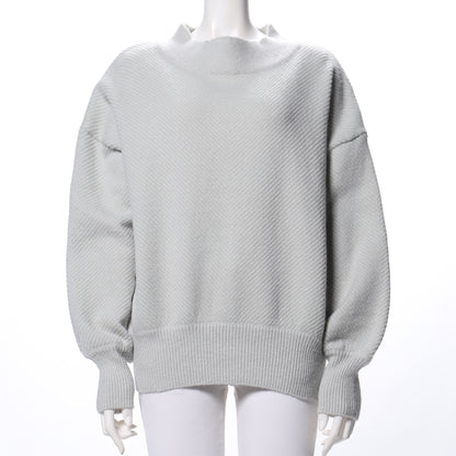 アンゴラ混ドロップショルダーニット