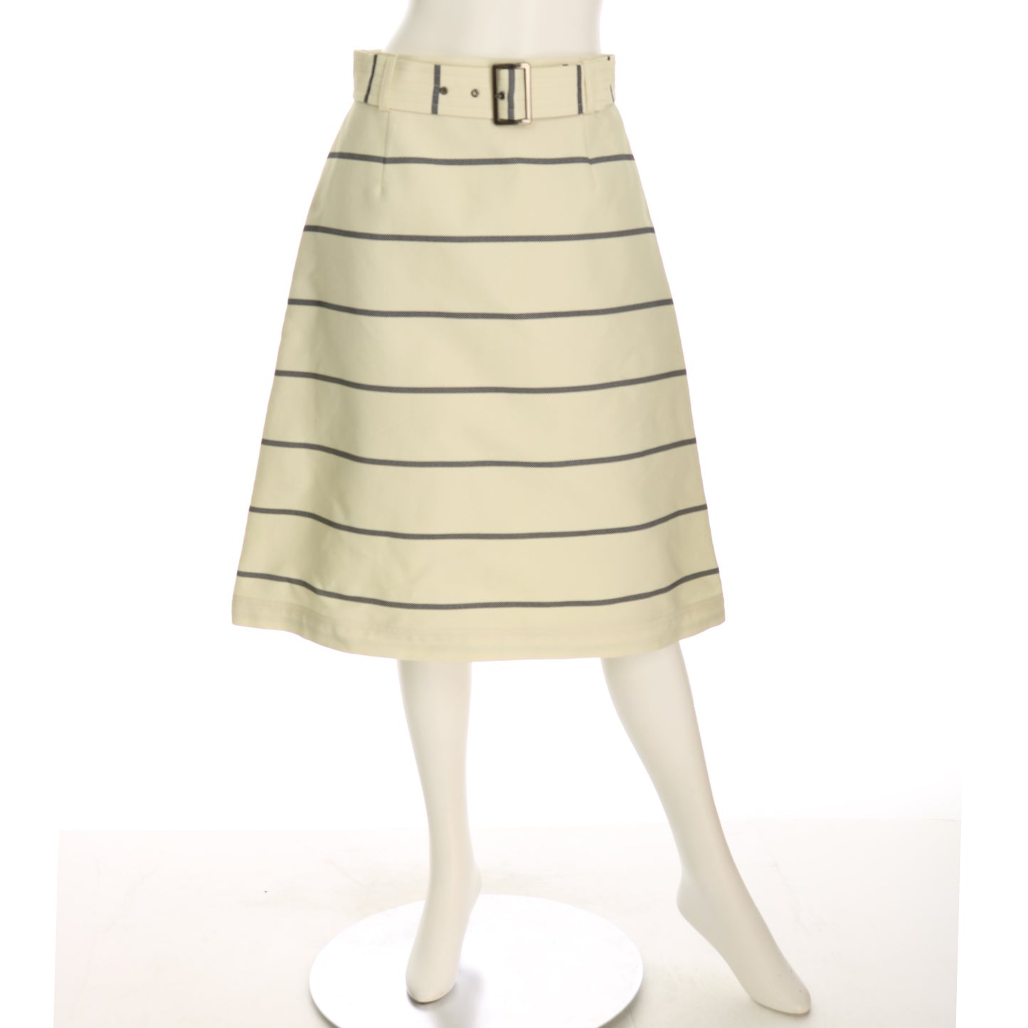 ボーダー柄ベルト付きスカート