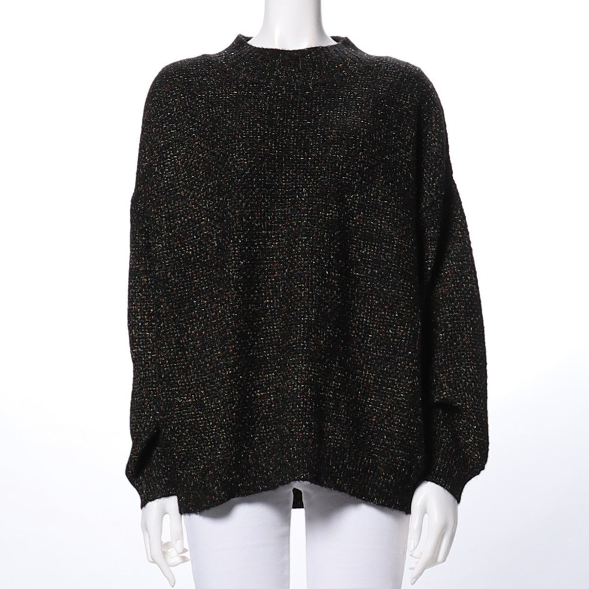 ドロップショルダーハイネックニット