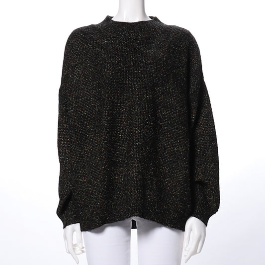 ドロップショルダーハイネックニット