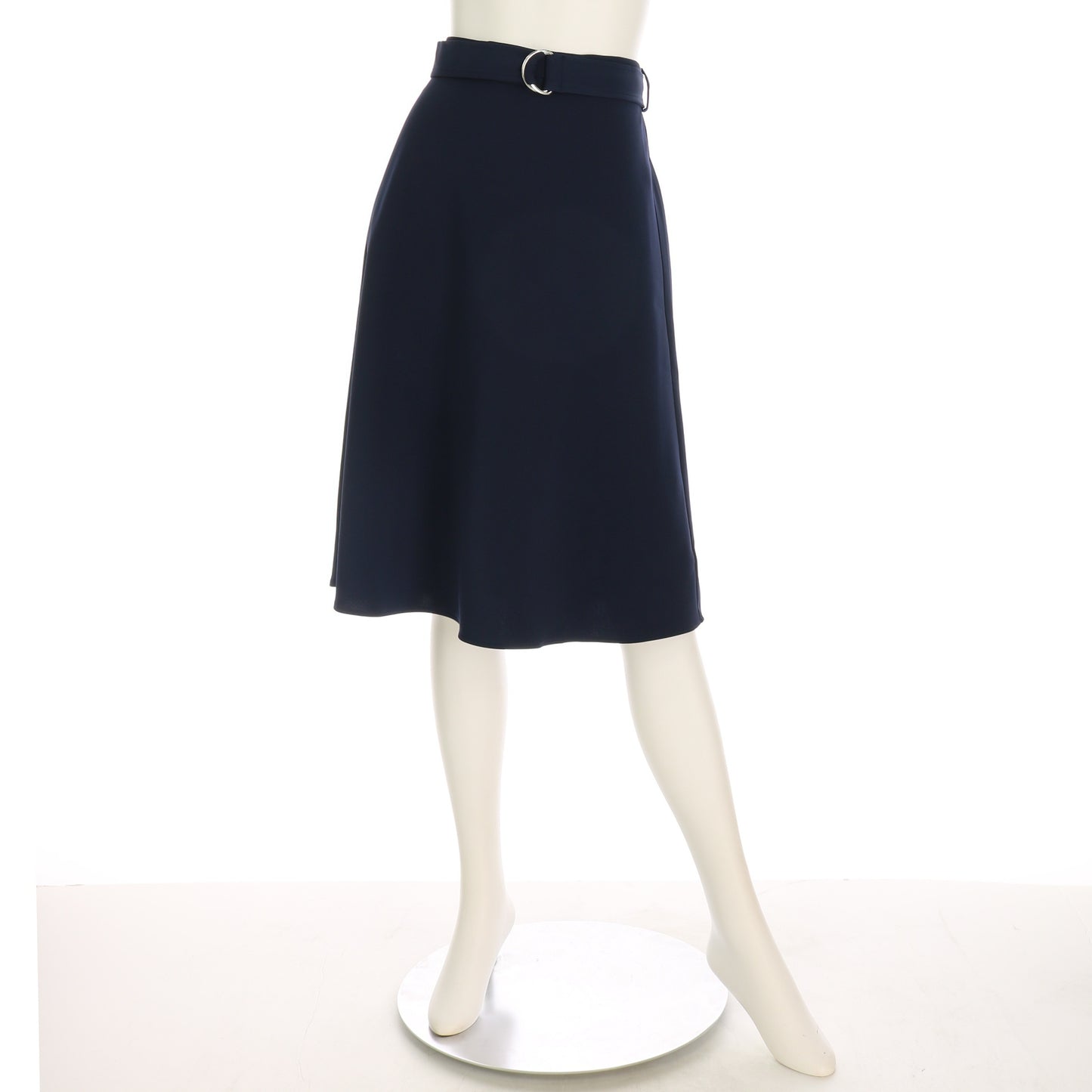 Dカンベルト付きフレアスカート