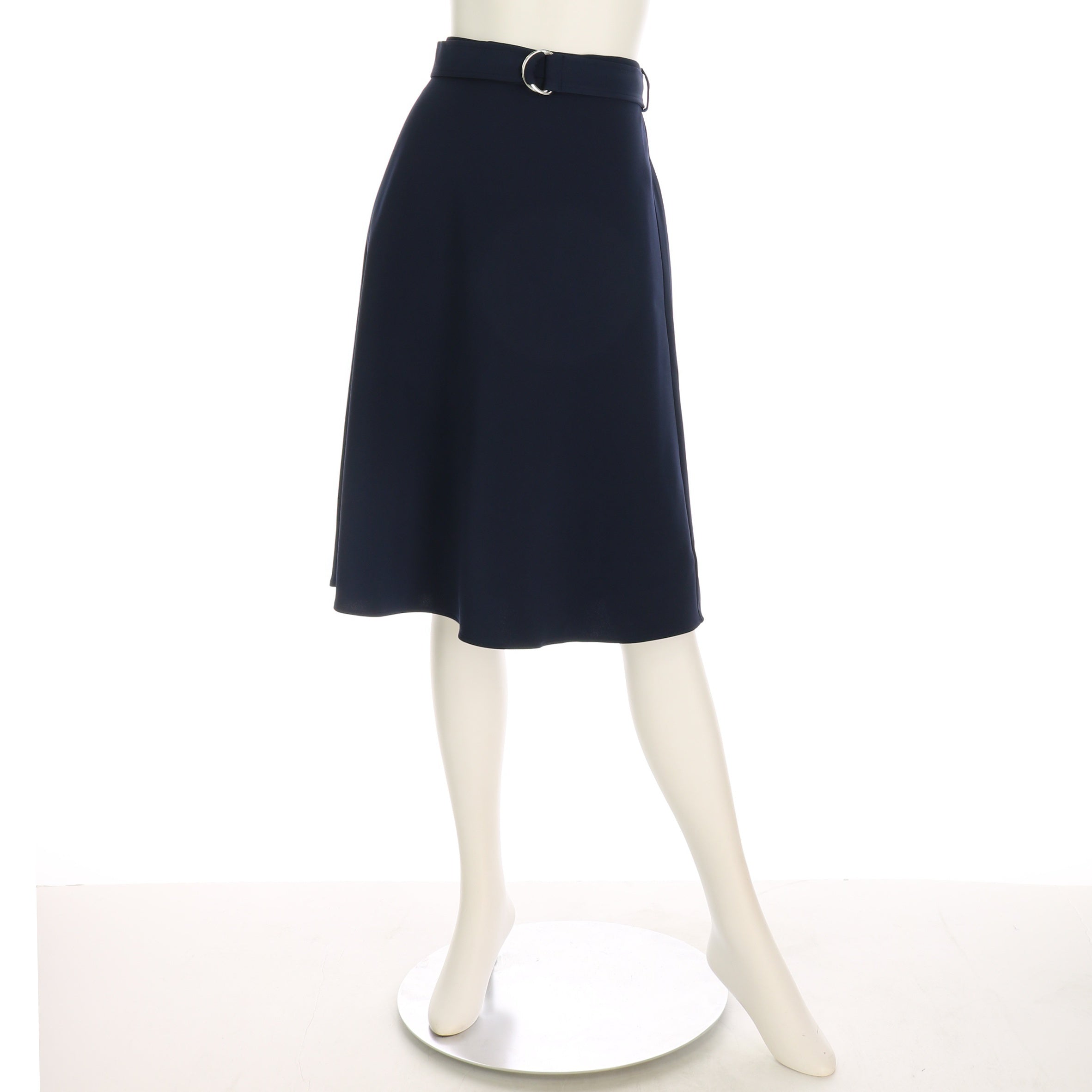 Dカンベルト付きフレアスカート