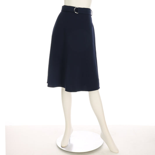 Dカンベルト付きフレアスカート