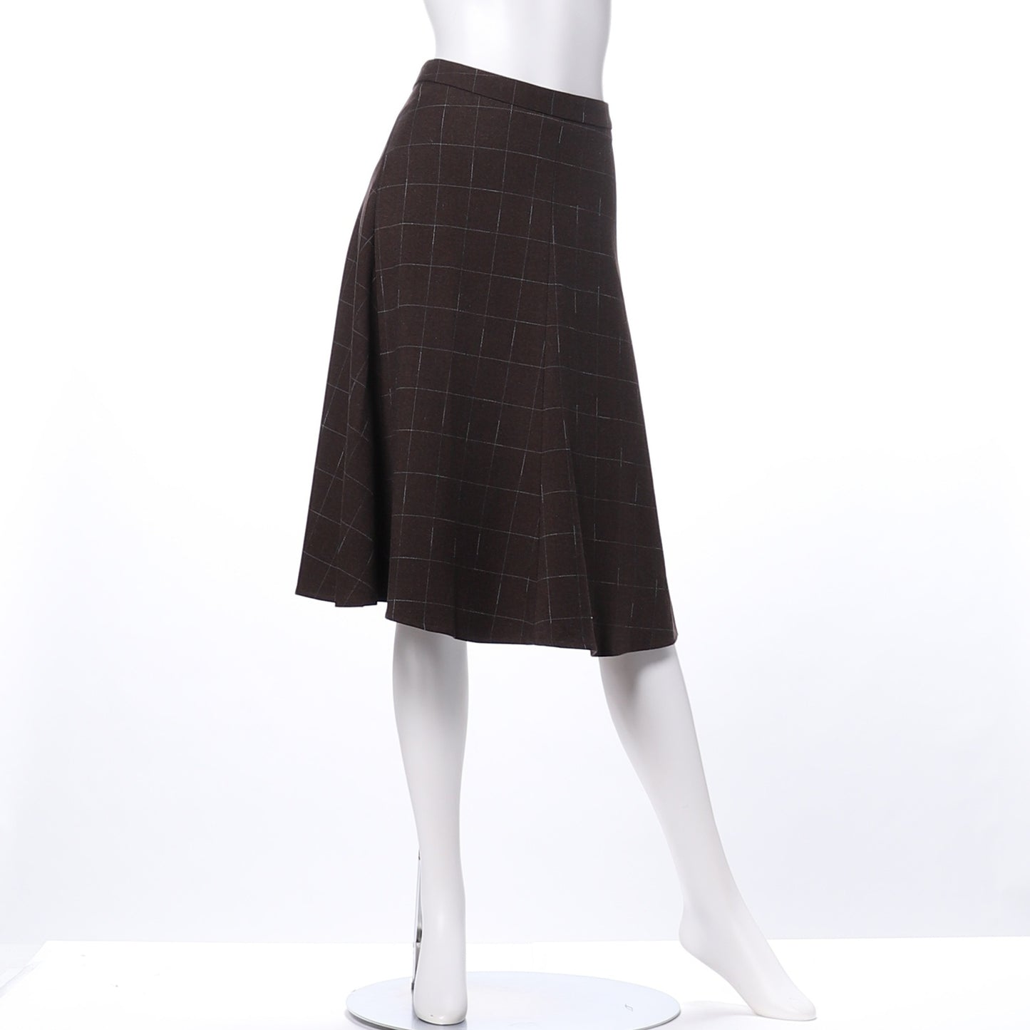 ウィンドウペンチェック柄フレアスカート