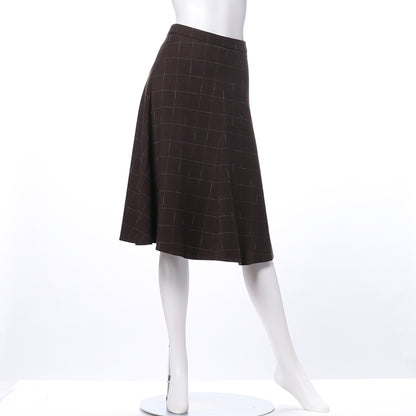 ウィンドウペンチェック柄フレアスカート