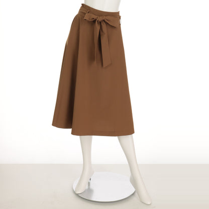 共布ベルト付きフレアスカート