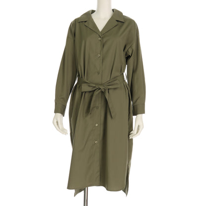 ウエストリボンシャツワンピース