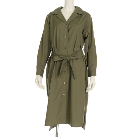 ウエストリボンシャツワンピース