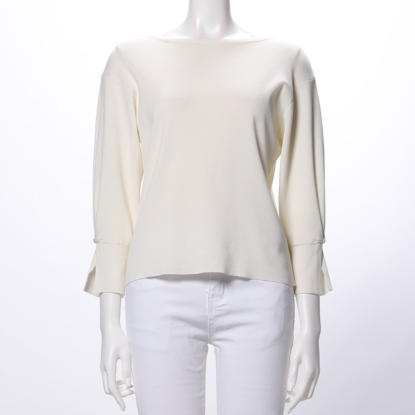 デザイン袖ニット