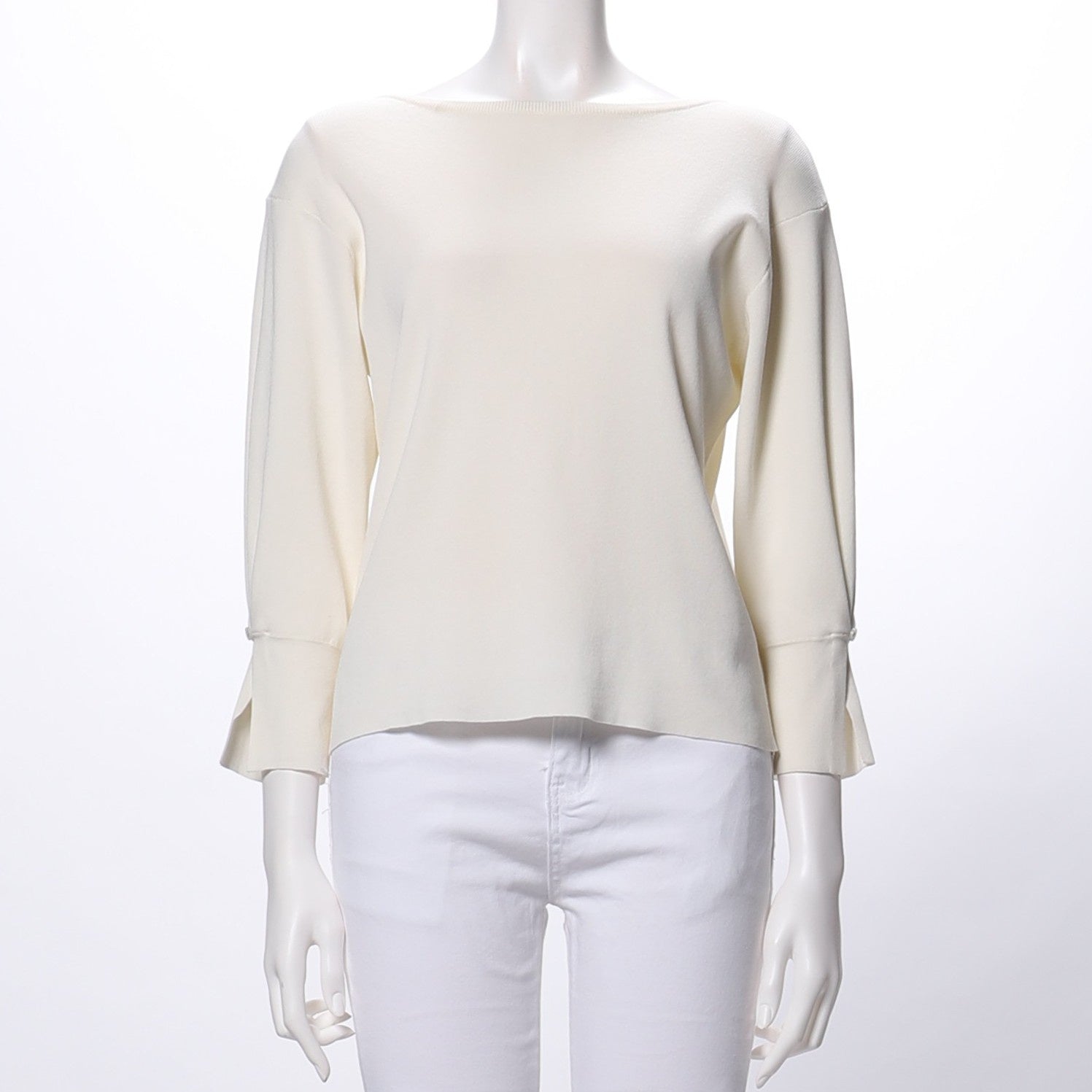 デザイン袖ニット